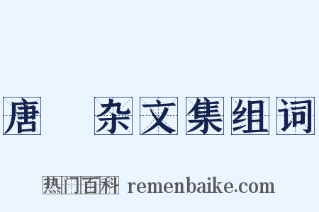 唐弢杂文集组词是什么意思的图片